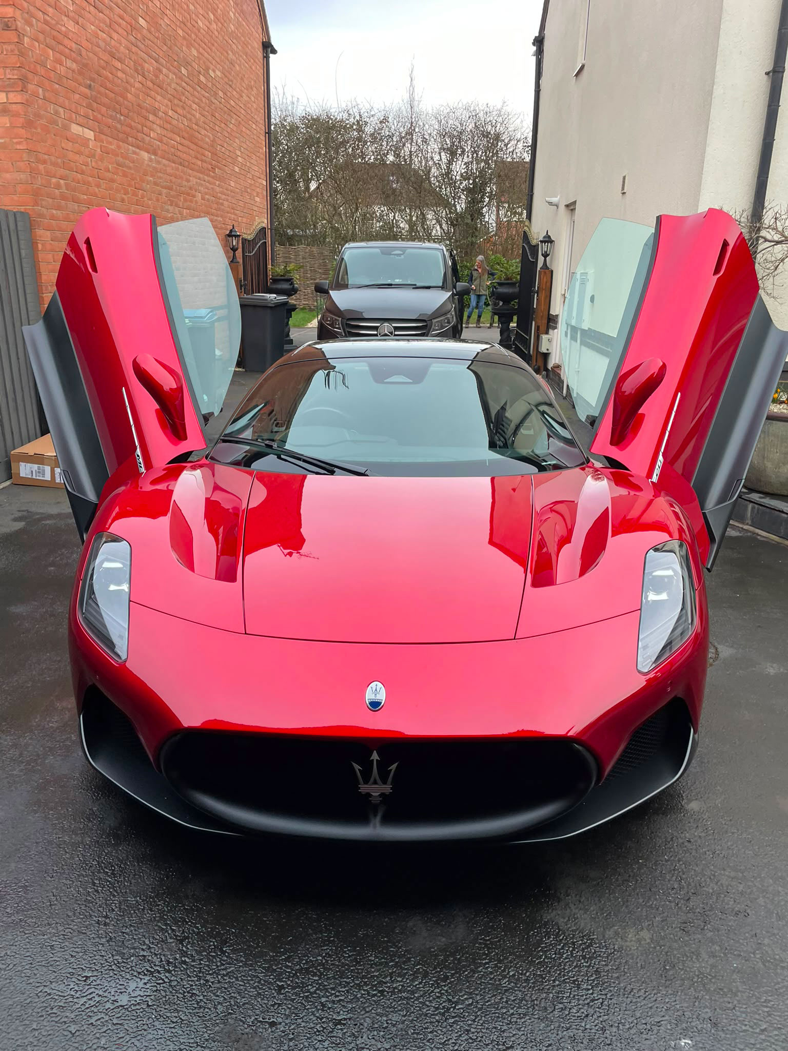 Red Supercar Gullwing Doors