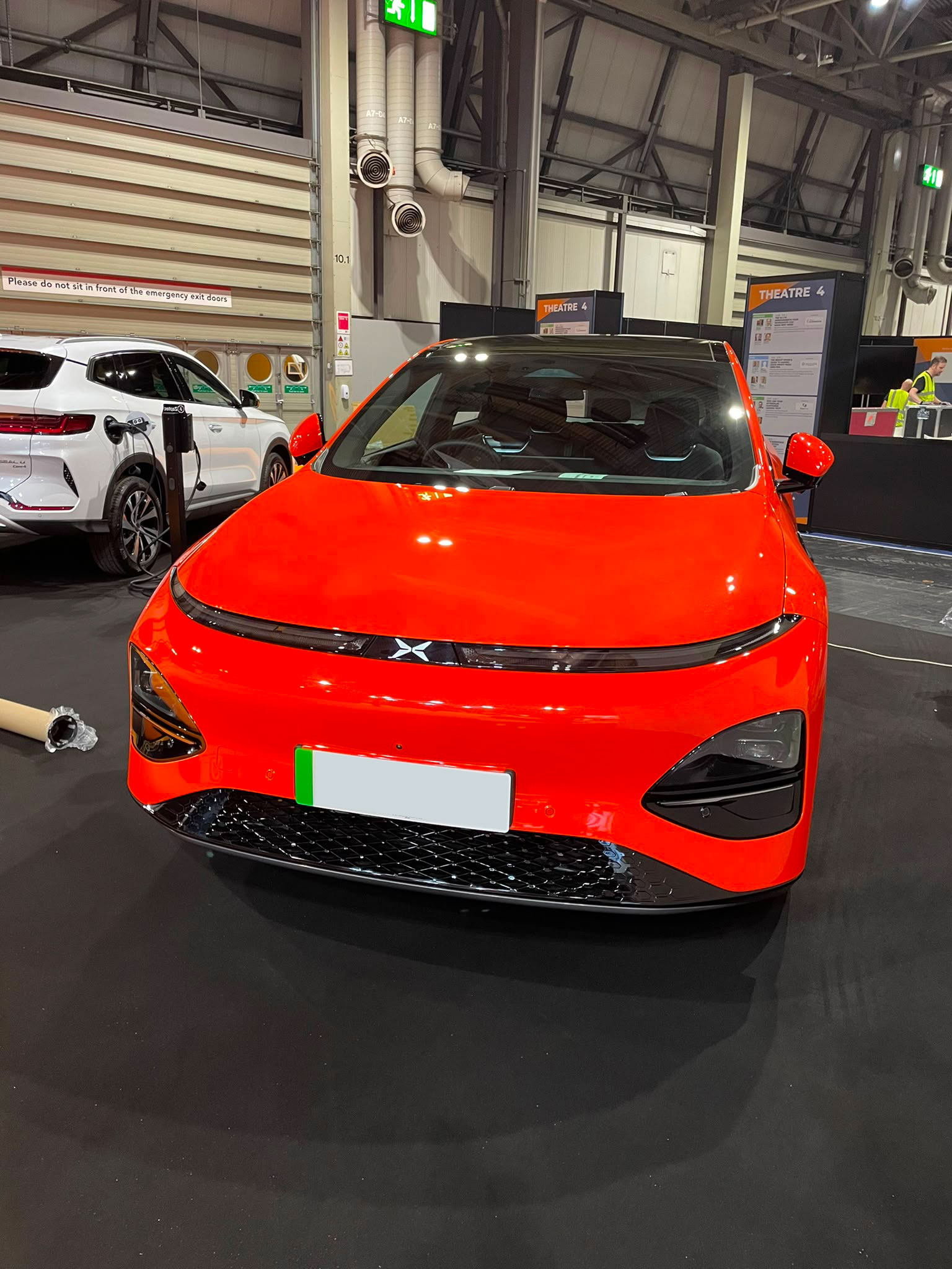 Red EV Exhibition Vehicle